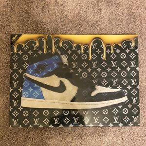 ✨ JORDAN 1 GOLD DRIP WALL ART DECOR✨